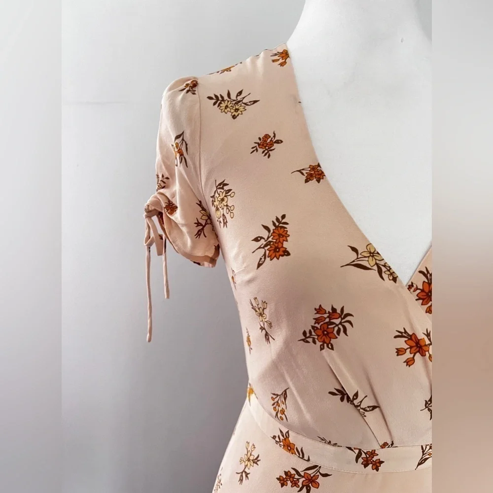 Madewell 100% Silk Faux Wrap Maxi Dress in Field Bouquet size 00 - Picture 5 of 16